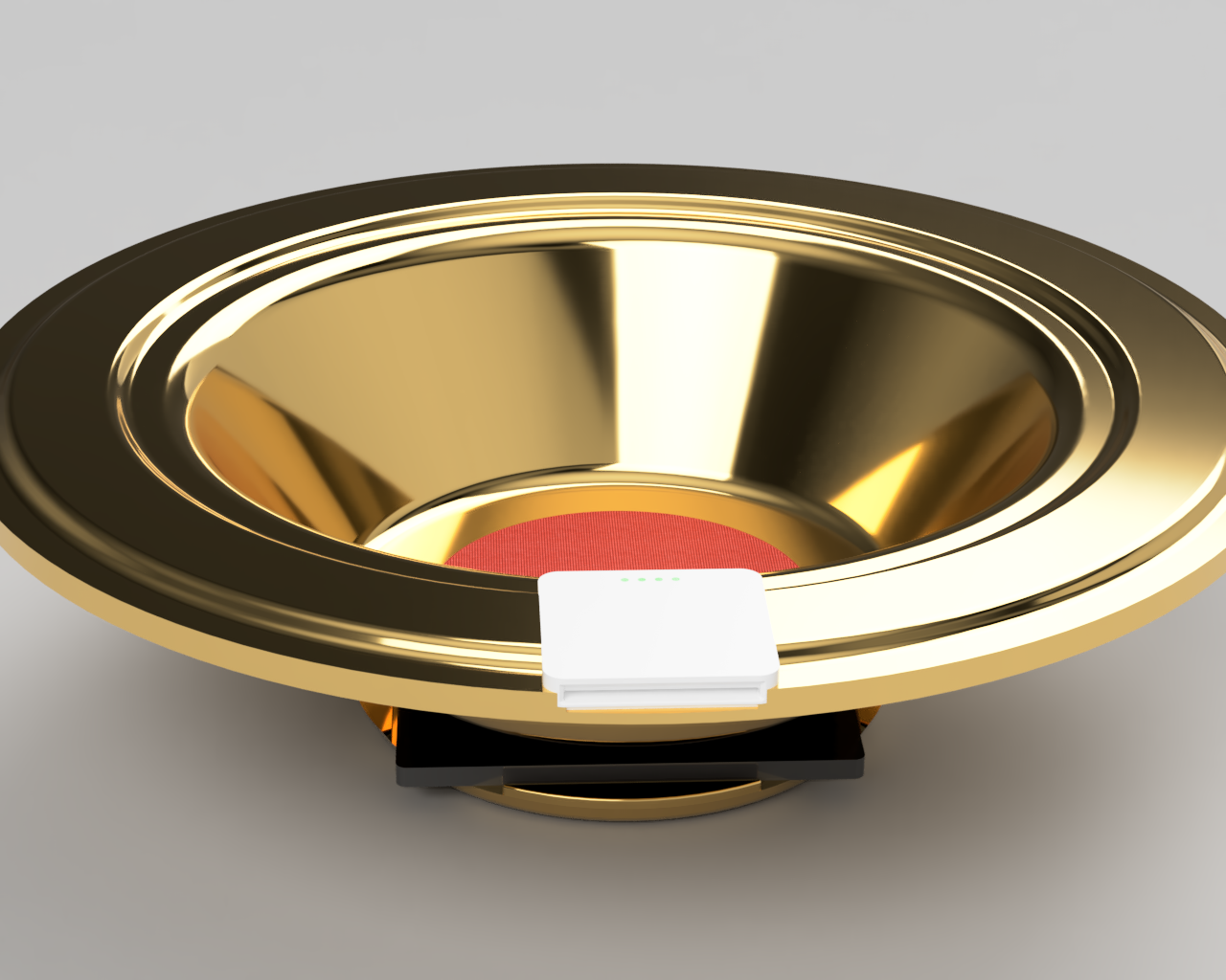Gold Card Reader Offering Plate with Red Fabric